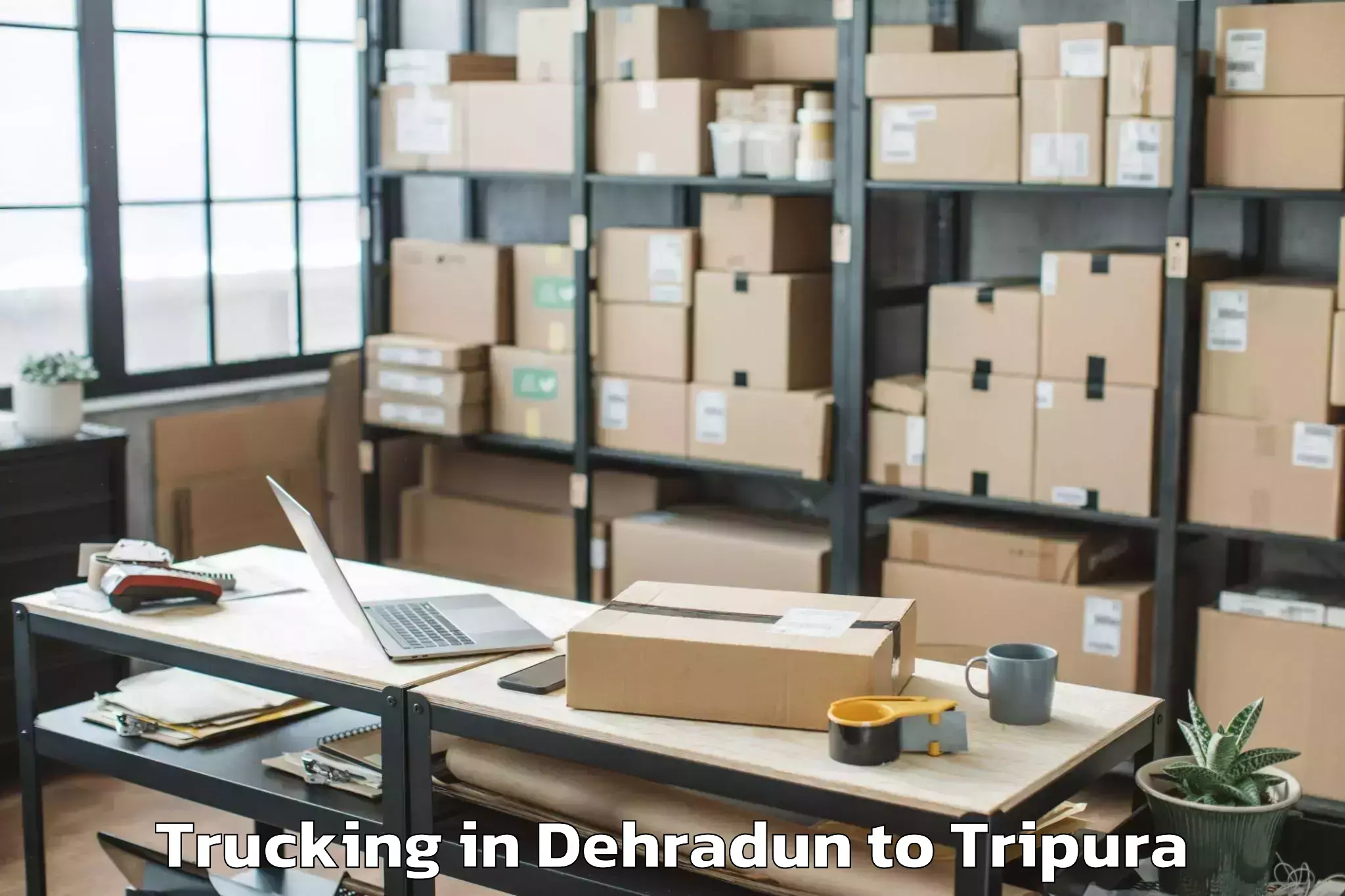 Top Dehradun to Barjala Trucking Available